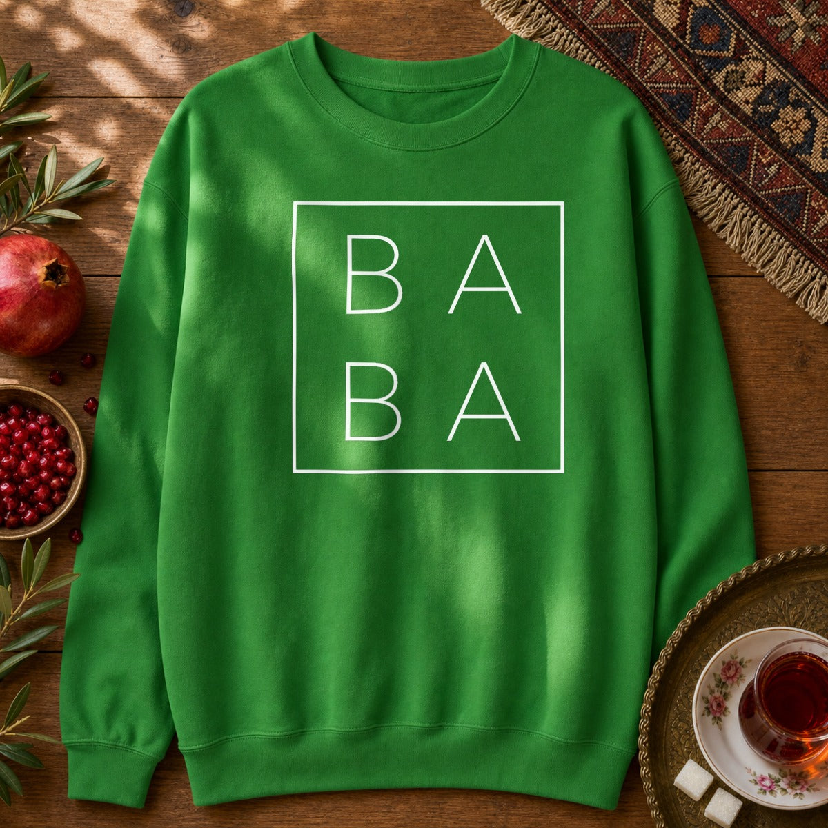 Baba Minimal Sweatshirt - Irish Green