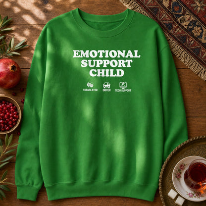 Emotional Support Child 2 Sweatshirt - Irish Green