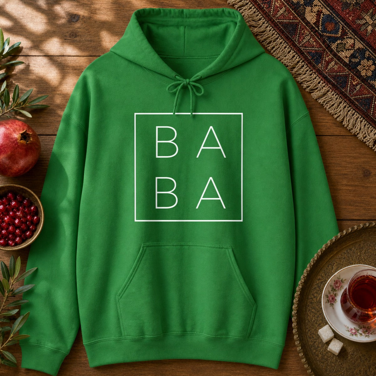 Baba Minimal Hoodie - Irish Green