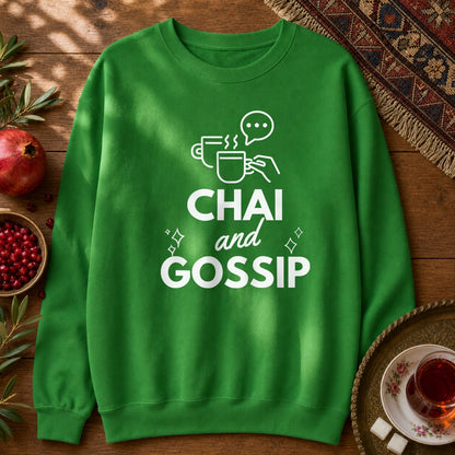 Chai and Gossip Sweatshirt - Irish Green