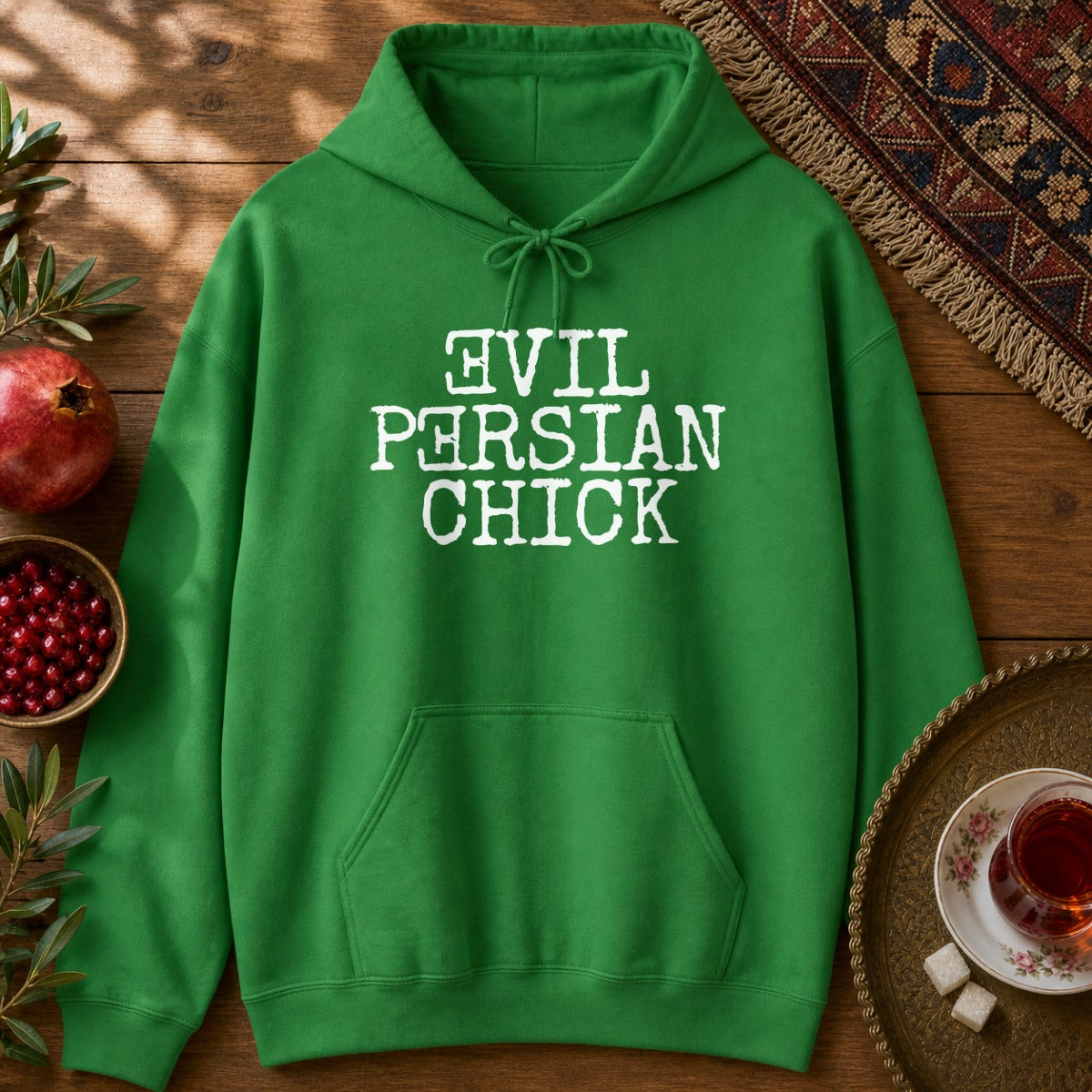Evil Persian Chick Hoodie - Irish Green
