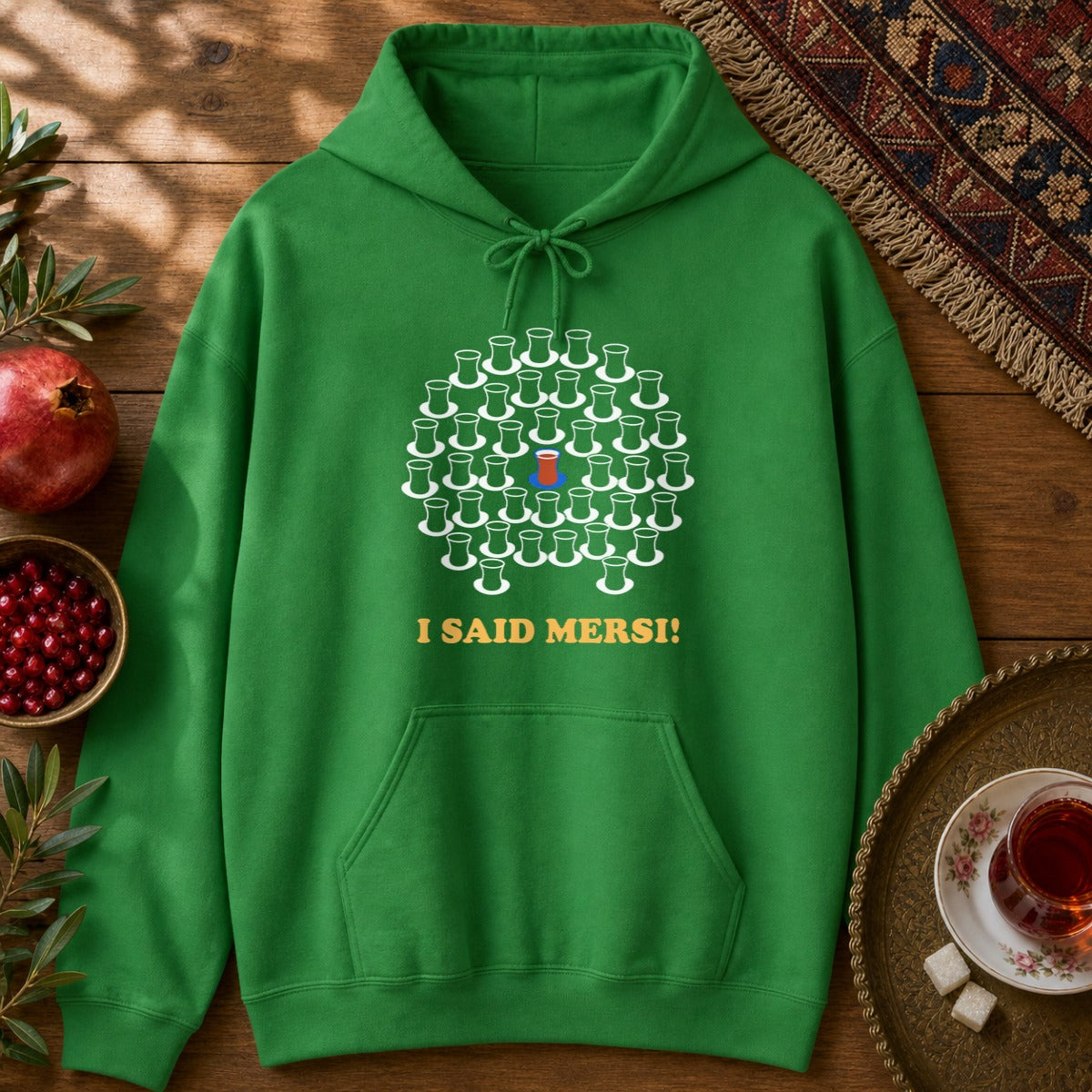 I Said Mersi Hoodie - Irish Green