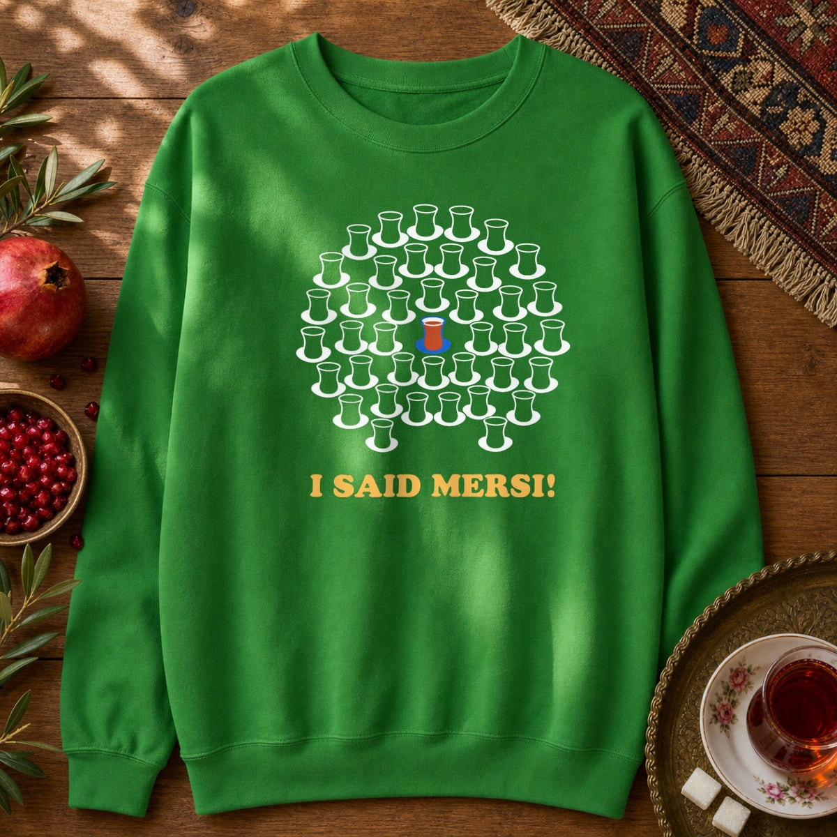 I Said Mersi Sweatshirt - Irish Green