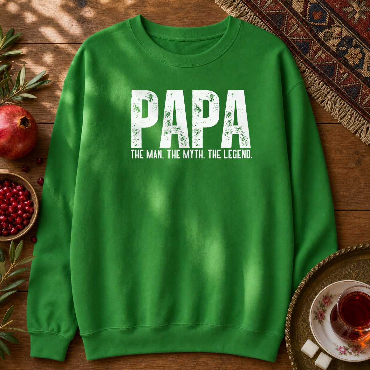 Papa, the myth Sweatshirt - Irish Green