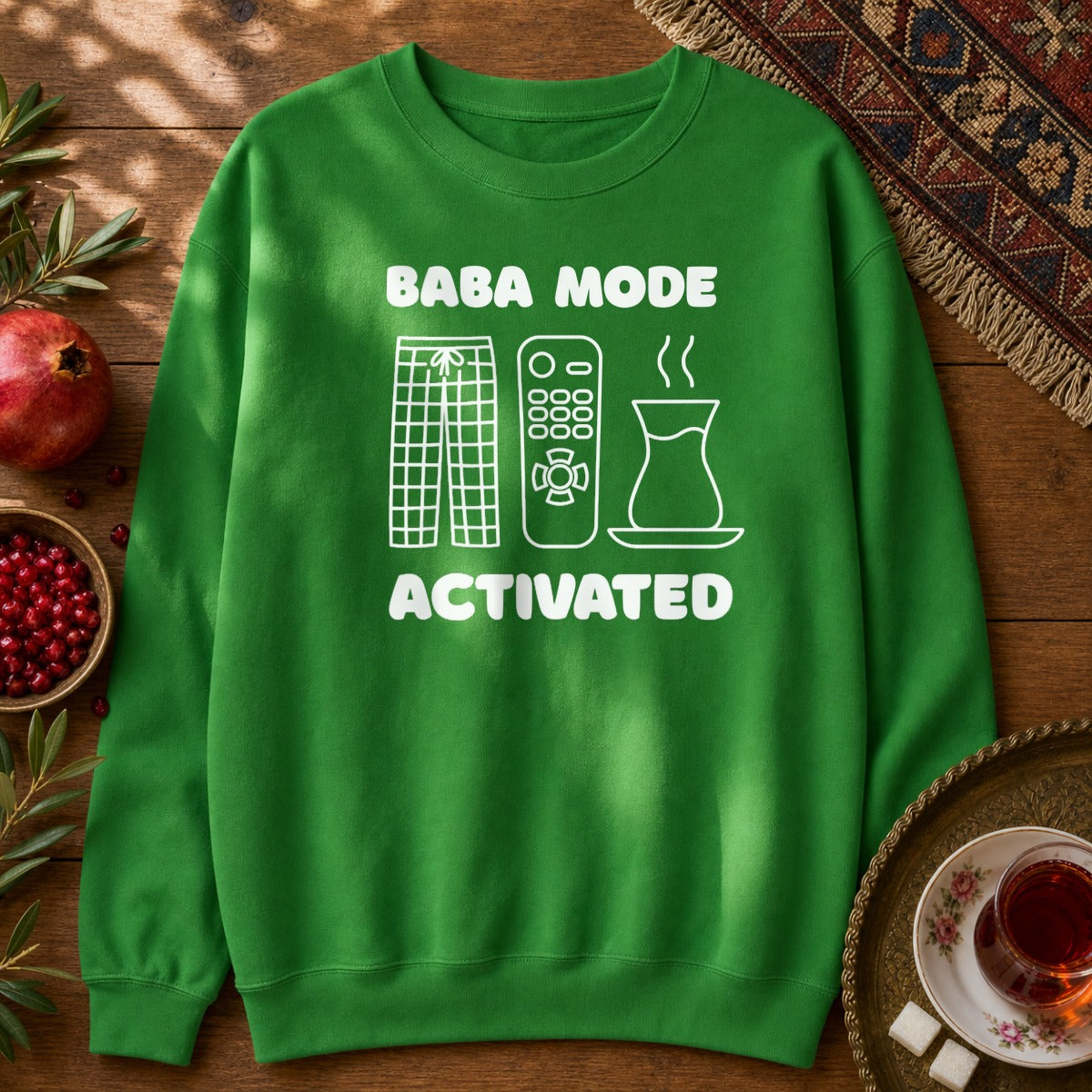 Baba Mode Activated Sweatshirt - Irish Green