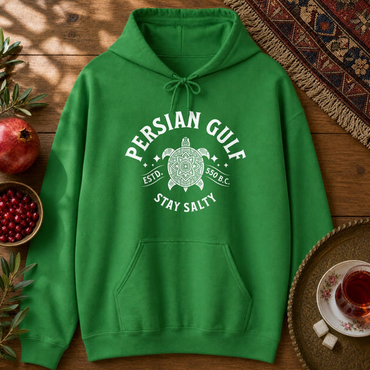 Persian Gulf Estd 550 BC Hoodie - Irish Green