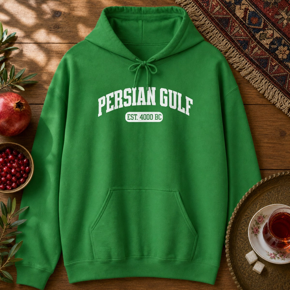 Persian Gulf Est. 4000 BC Hoodie - Irish Green