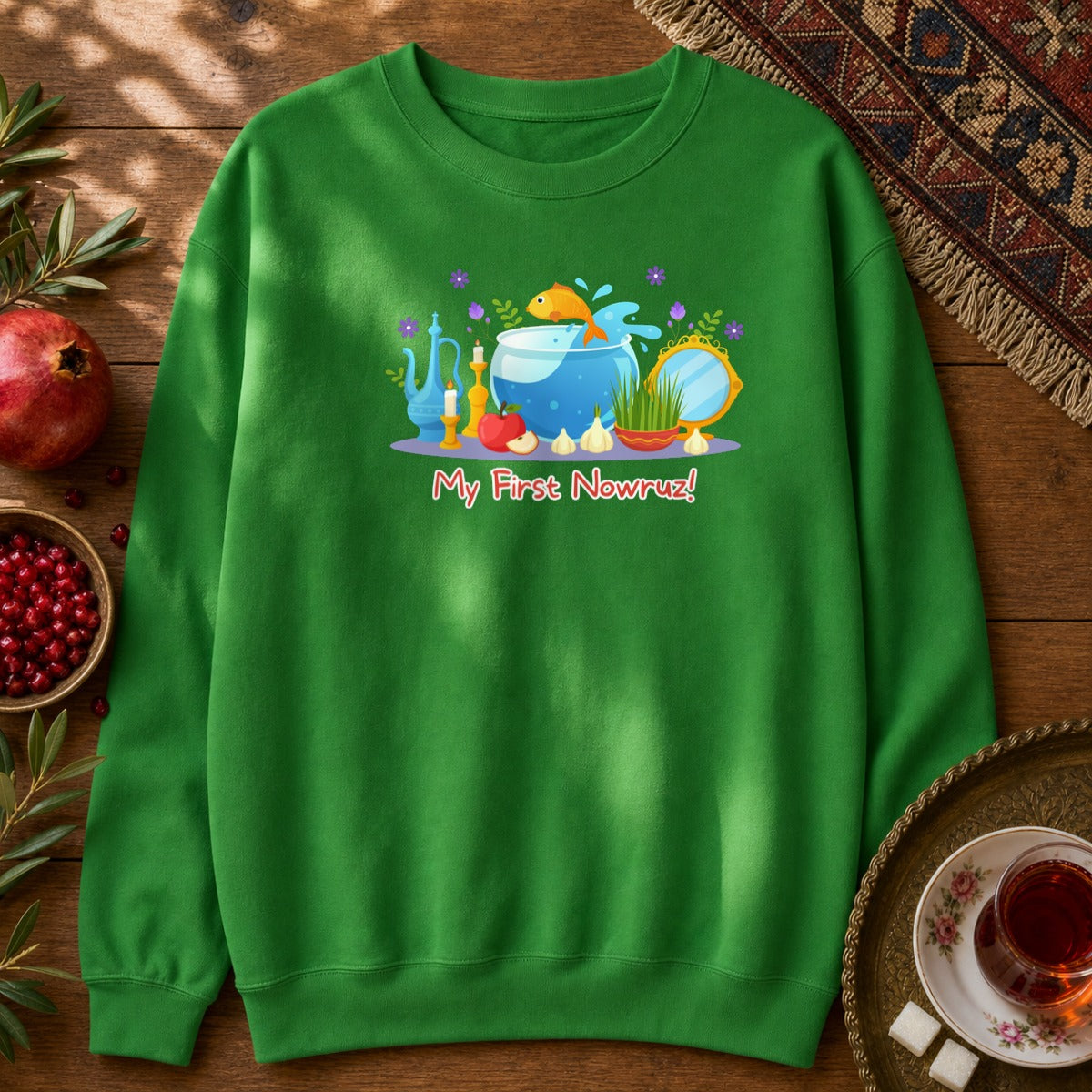My First Nowruz Sweatshirt - Irish Green