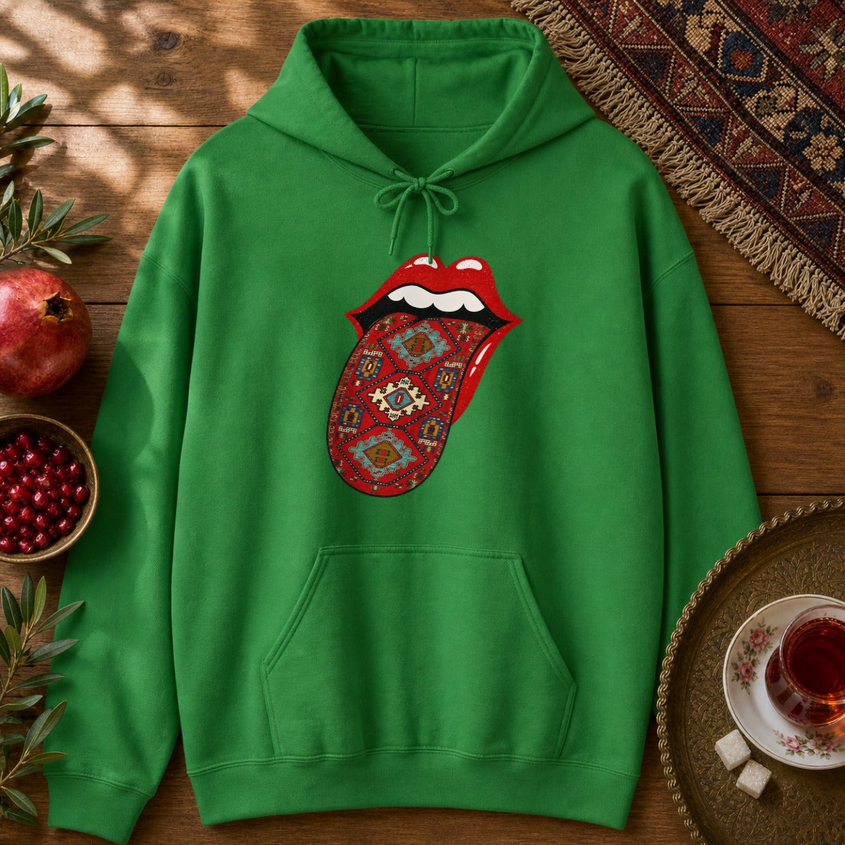 Hot Lips Hoodie - Irish Green