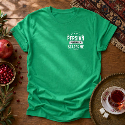 My Wife is Persian - Chest Print Unisex T-Shirt - Irish Green