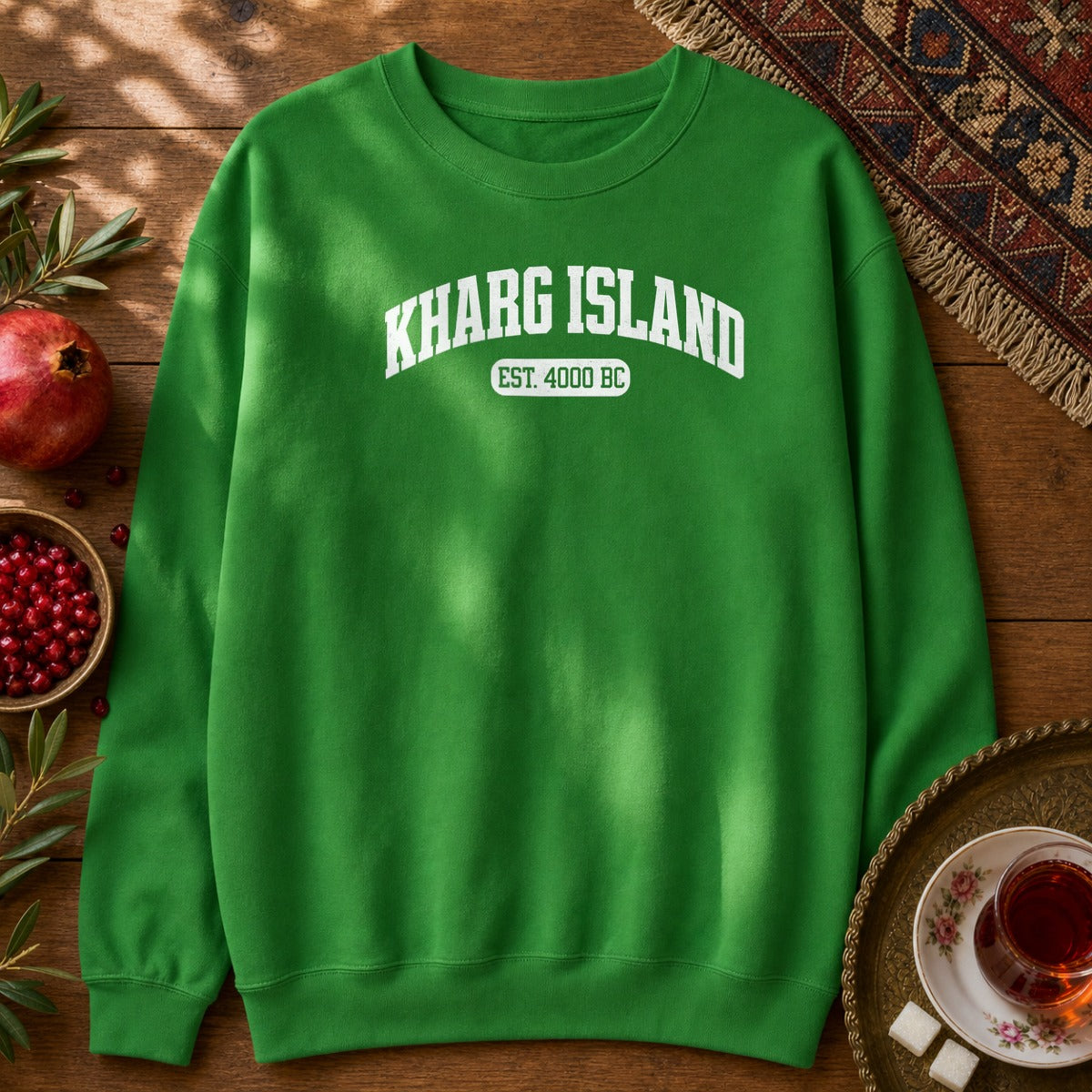 Kharg Island Est. 4000 BC Sweatshirt - Irish Green