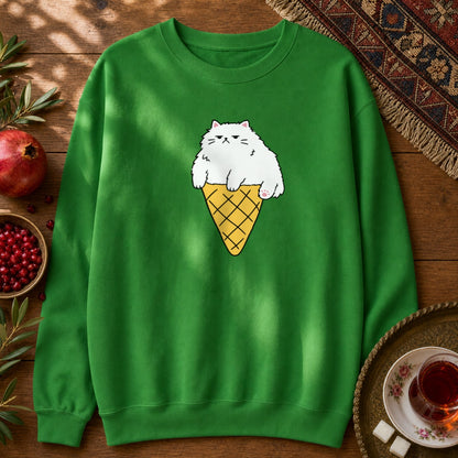 Persian Ice Cream Cone Sweatshirt - Irish Green