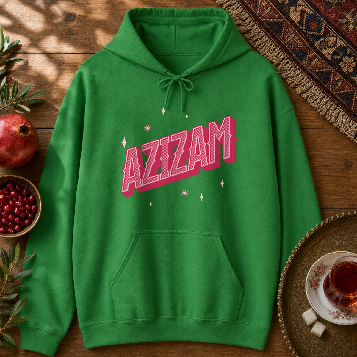 Azizam Vintage Hoodie - Irish Green