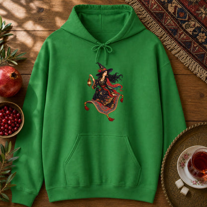 Witch and the Magic Carpet Hoodie - Irish Green