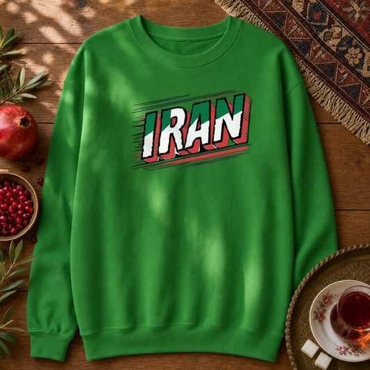 Iran Retro Team Melli Sweatshirt - Irish Green
