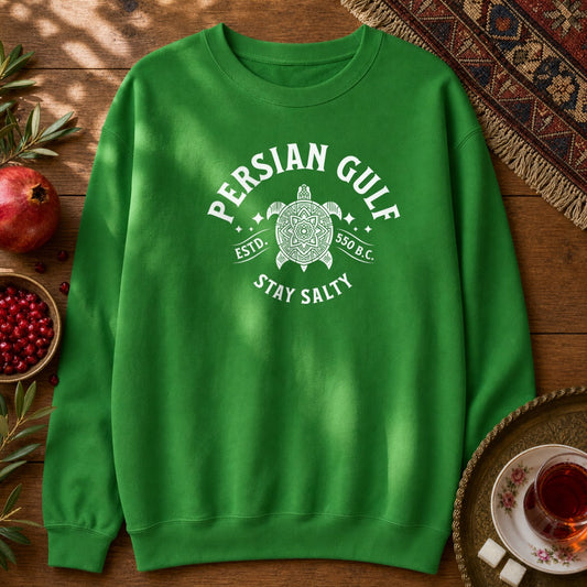 Persian Gulf Estd 550 BC Sweatshirt - Irish Green