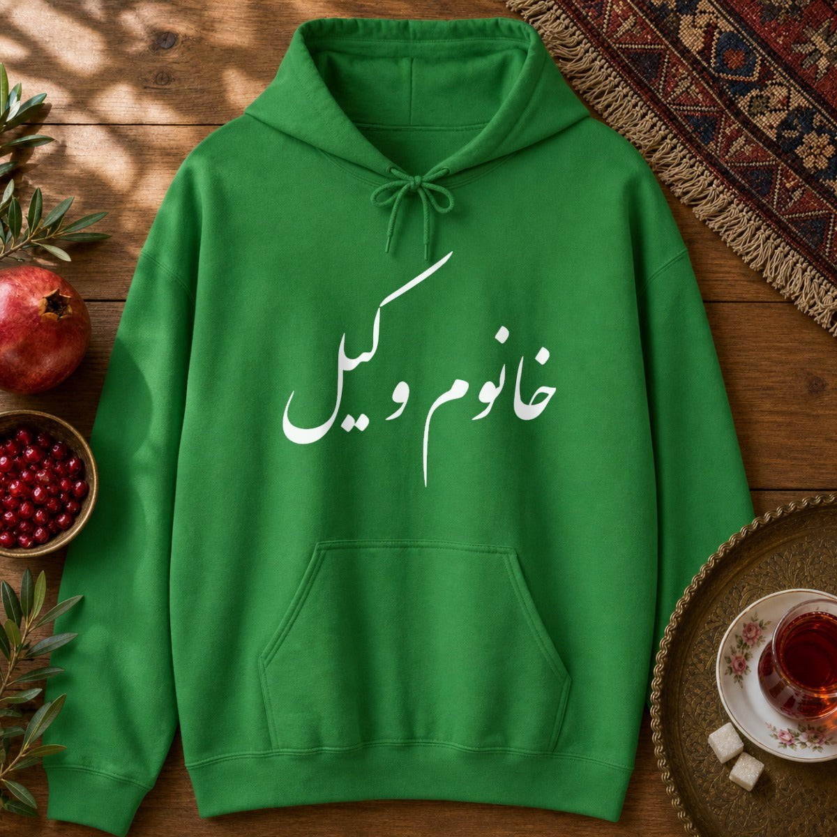 Khanoom Vakil Hoodie - Irish Green