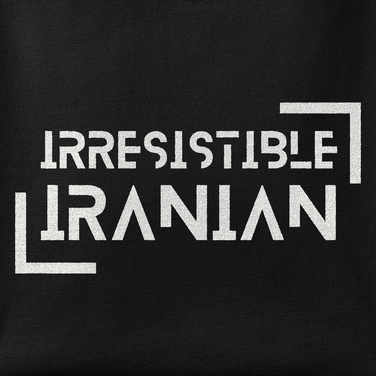 Close-up of the Irresistible Iranian print showing ink detail on the fabric