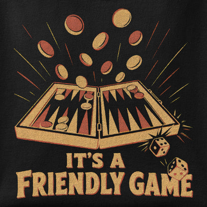 Close-up of the It's a Friendly Game print showing ink detail on the fabric