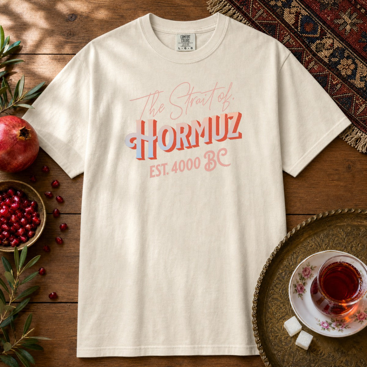 The Strait of Hormuz Premium Tee - Ivory