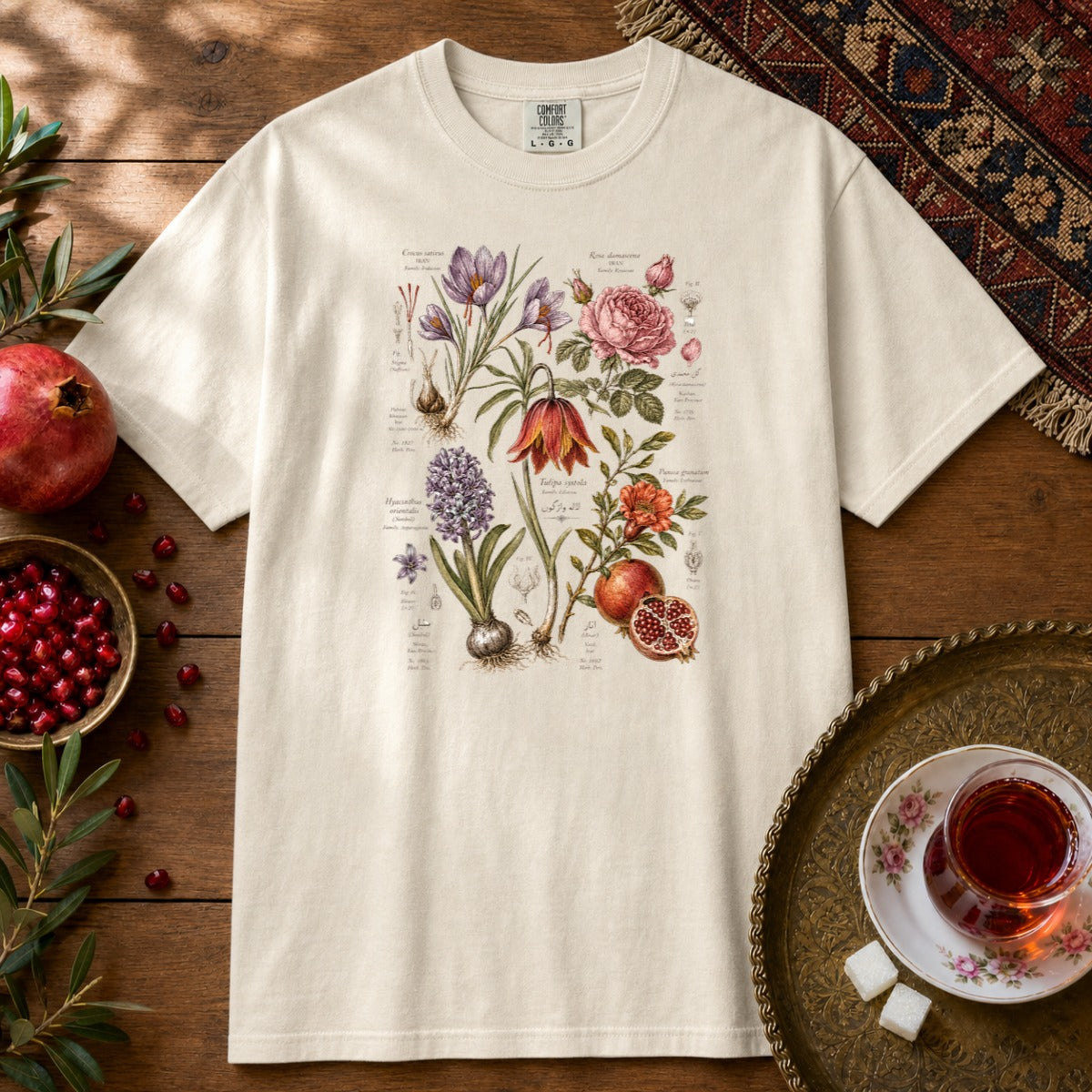 Flora of Iran Premium Tee - Ivory