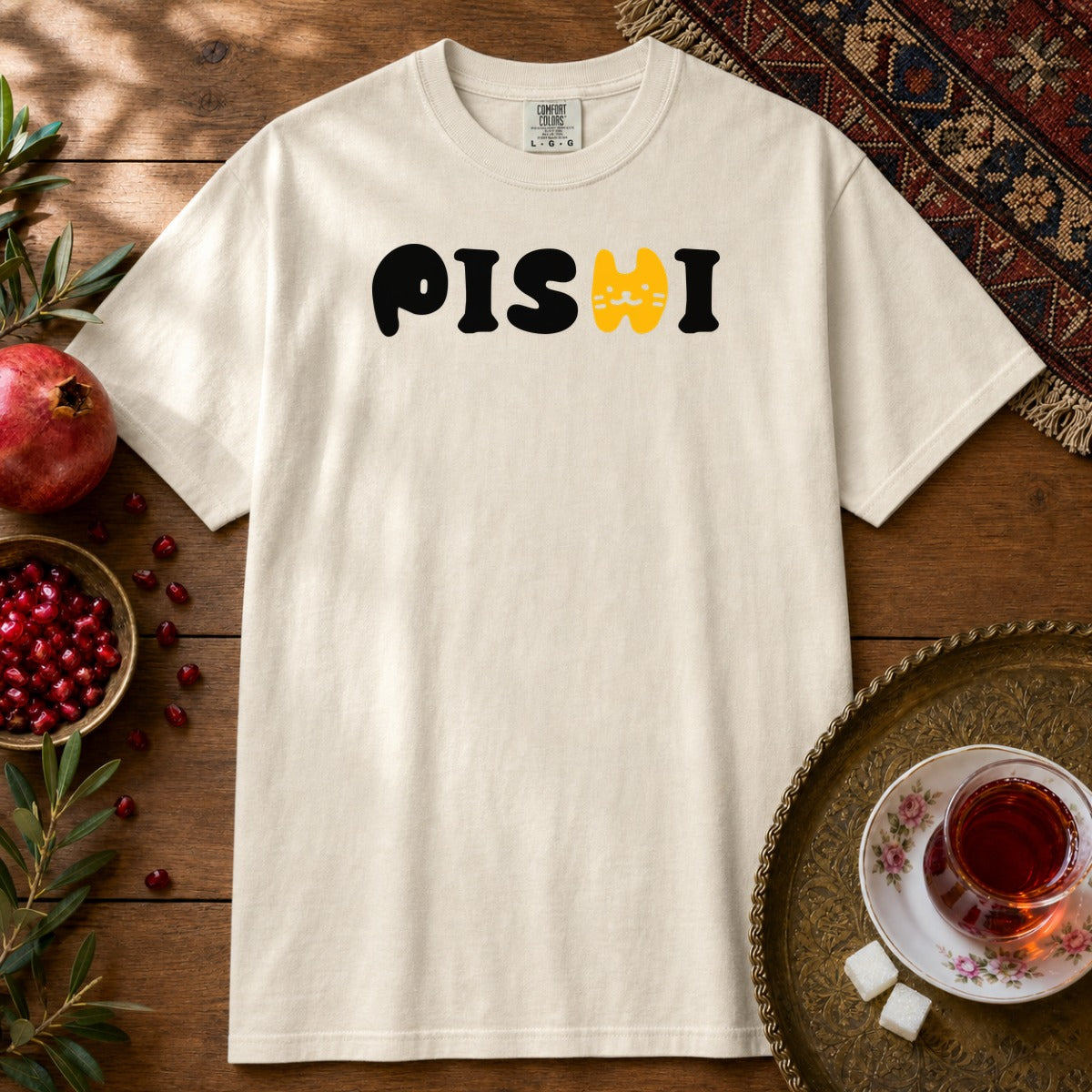 Pishi Type Premium Tee - Ivory