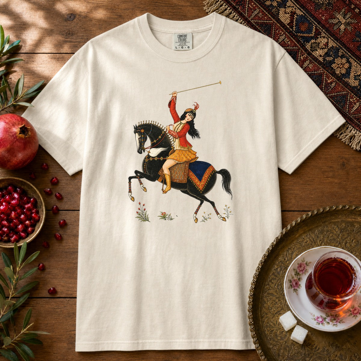 Qajari Polo Premium Tee - Ivory