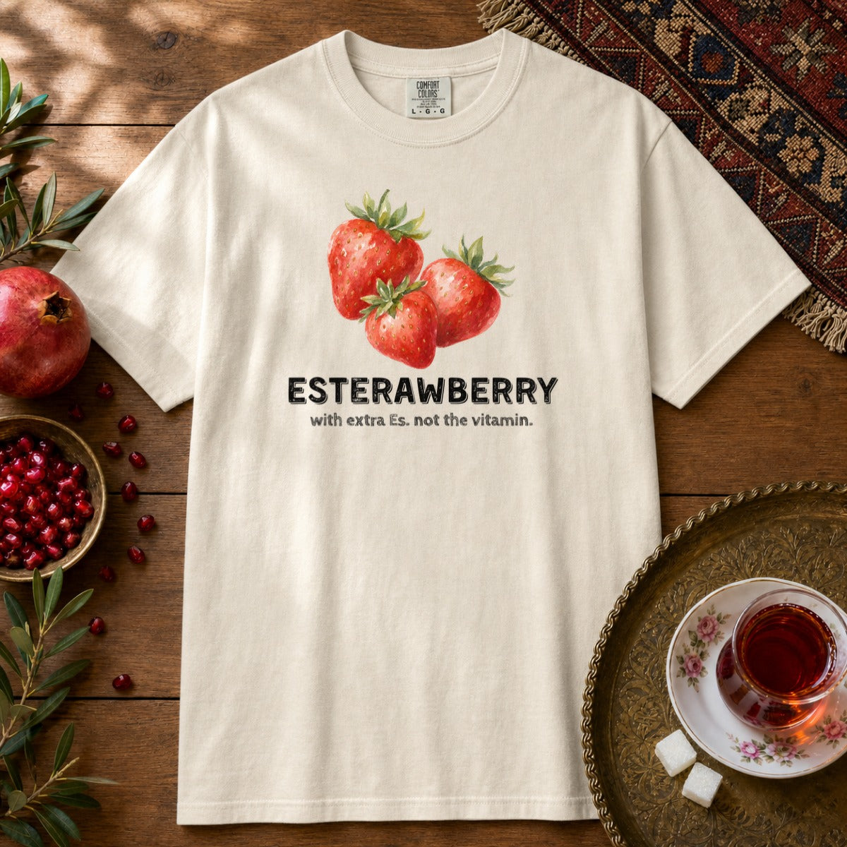 Esterawberry Premium Tee - Ivory