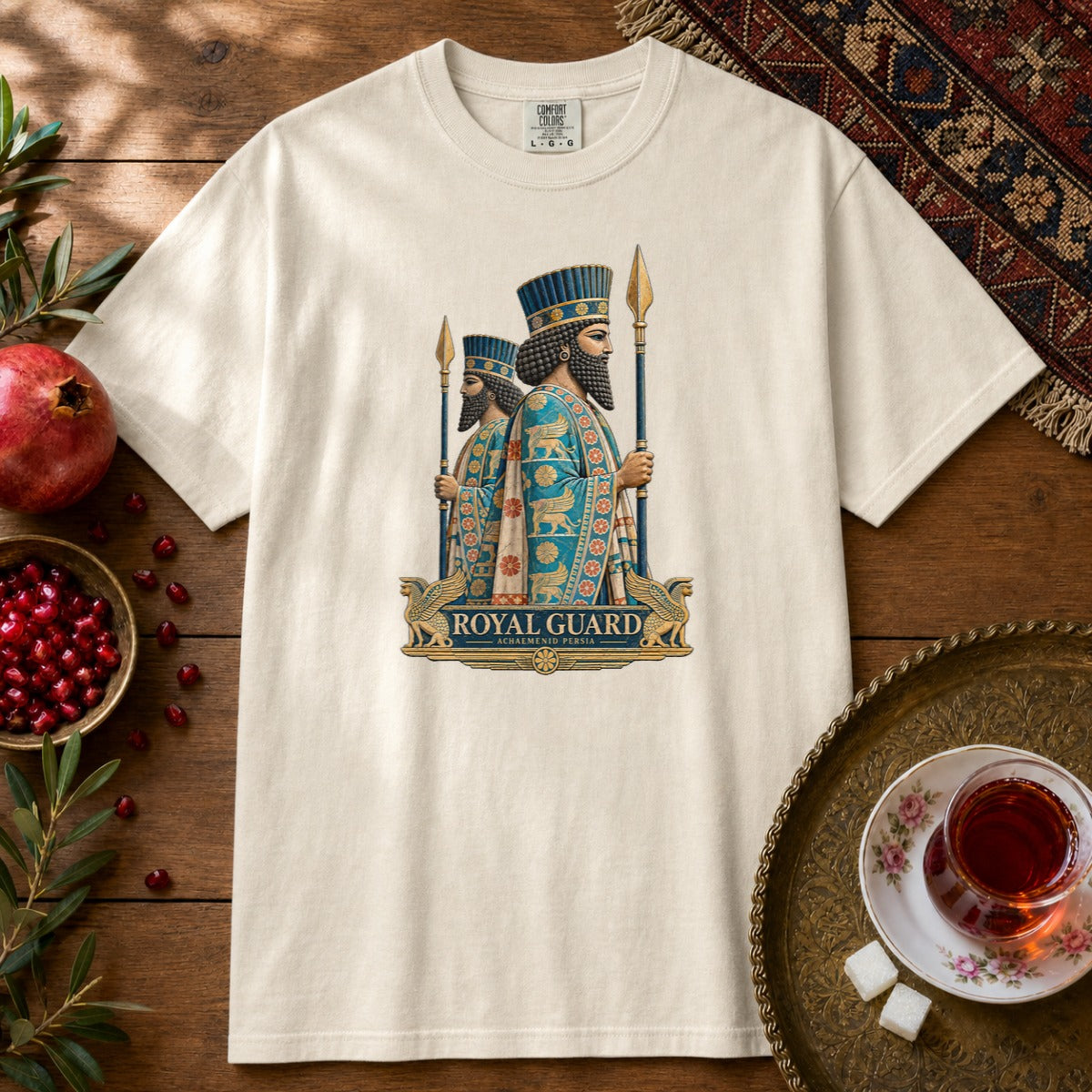 Achaemenid Royal Guard Premium Tee - Ivory