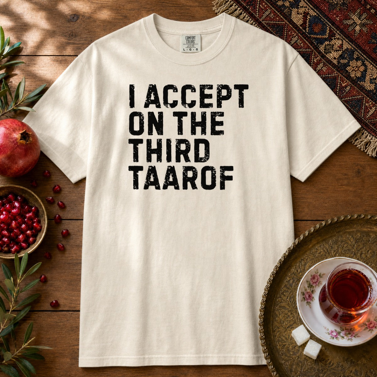 I Accept on the Third Taarof Premium Tee - Ivory