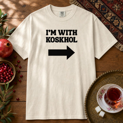 I'm with Koskhol - Left Premium Tee - Ivory