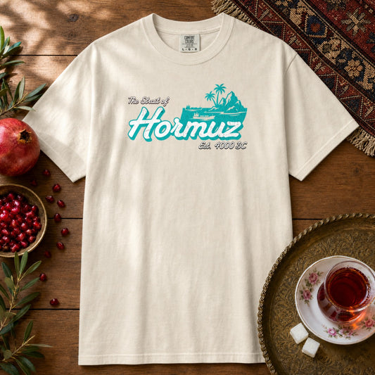 Strait of Hormuz Scene Premium Tee - Ivory