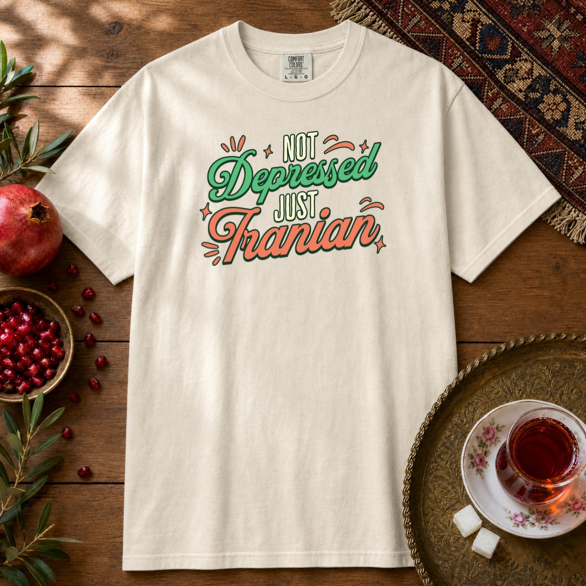 Not Depressed. Just Iranian. Premium Tee - Ivory