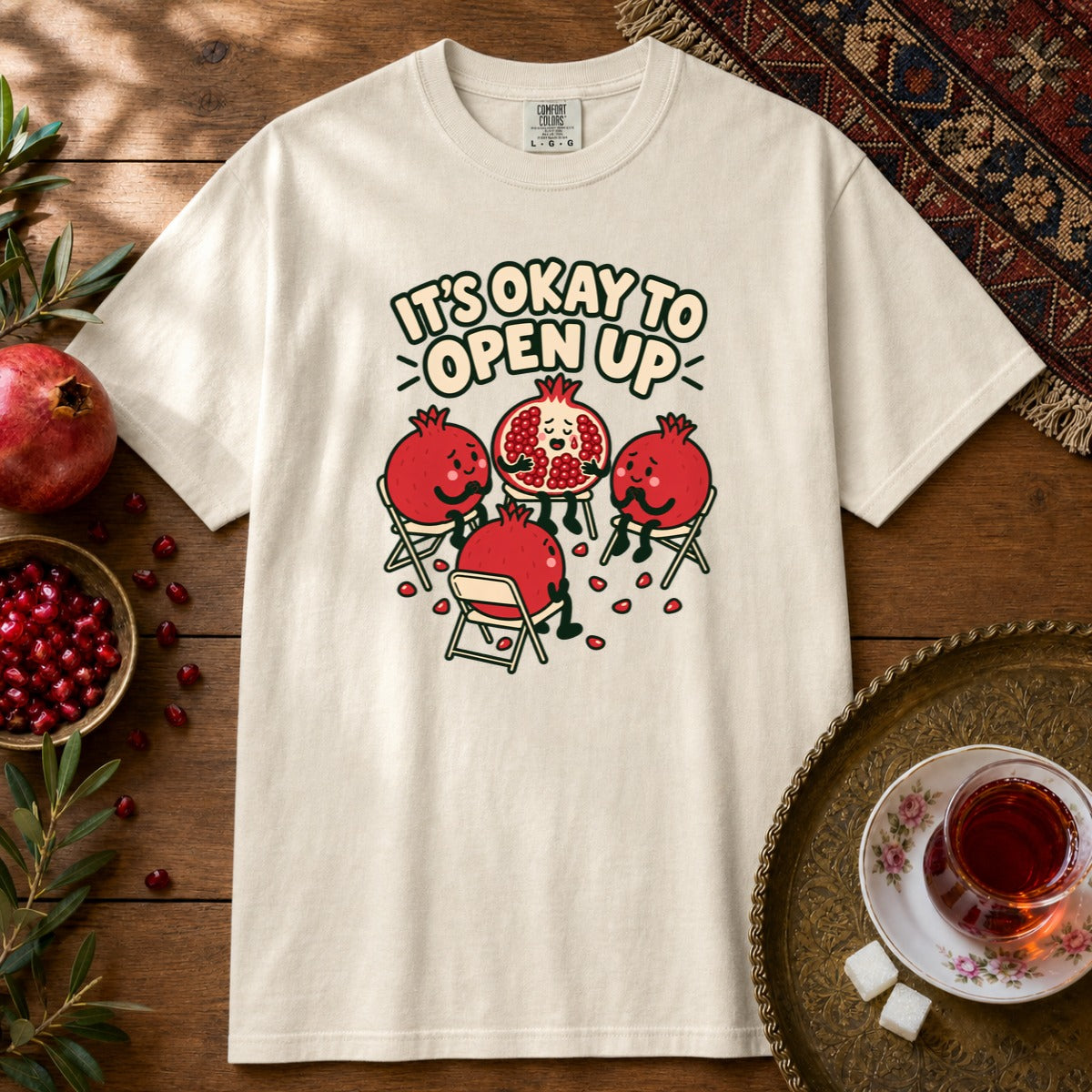 It's Okay to Open Up Premium Tee - Ivory