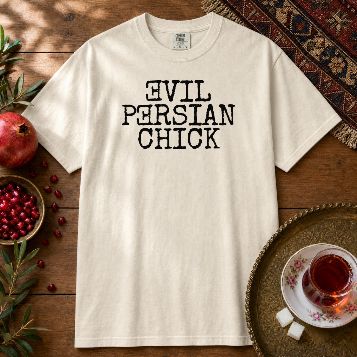 Evil Persian Chick Premium Tee - Ivory