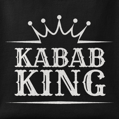 Close-up of the Kabab King print showing ink detail on the fabric