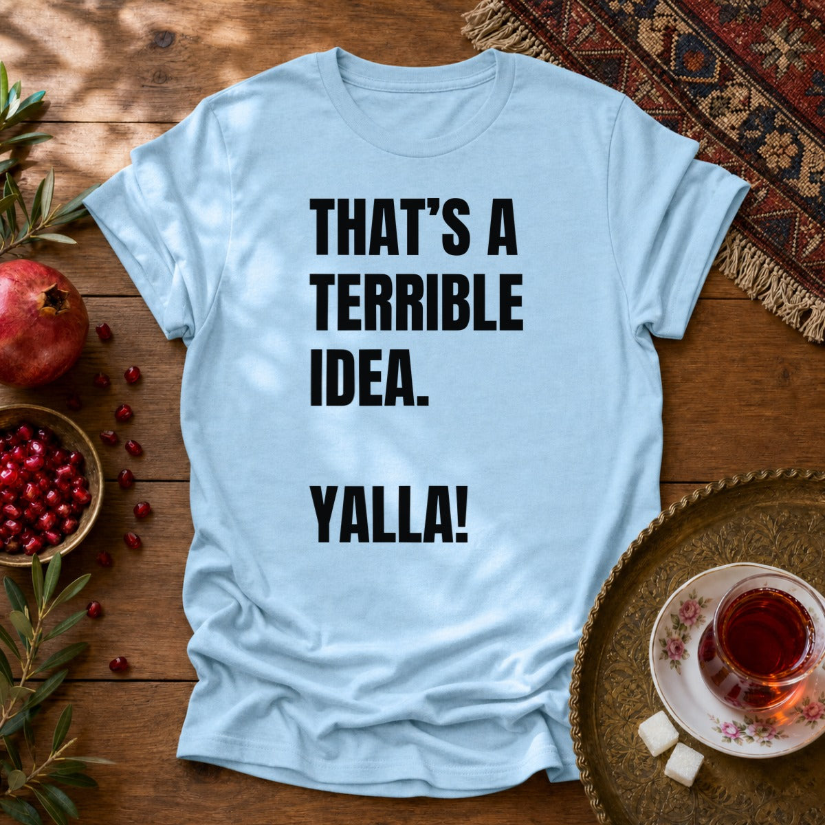 Yalla! Unisex T-Shirt - Light Blue