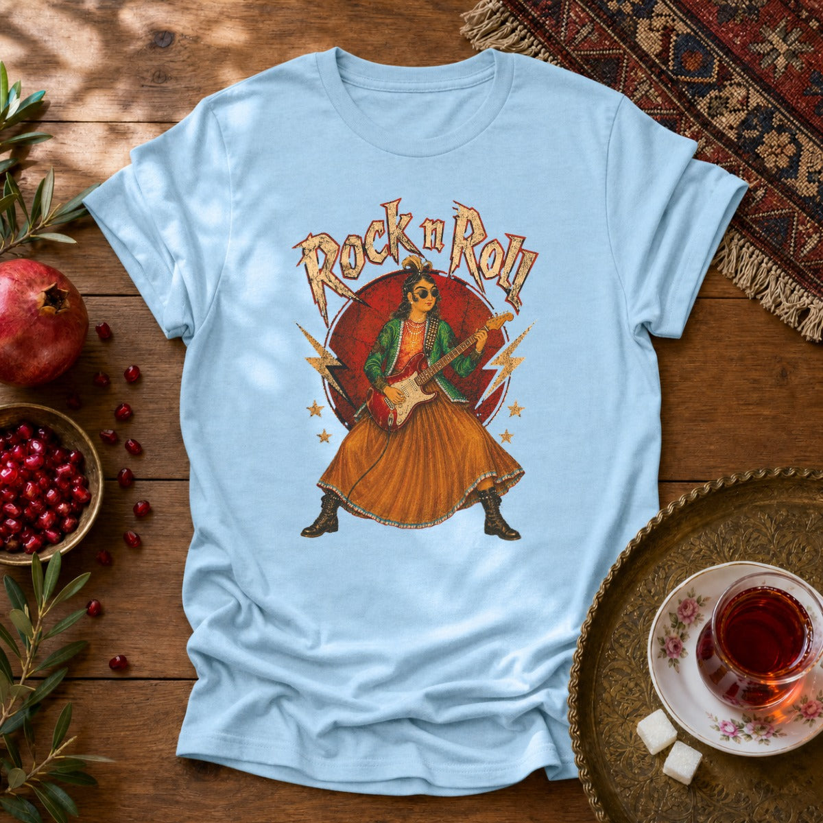 Rock n Roll Unisex T-Shirt - Light Blue