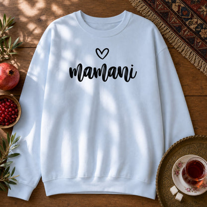 Mamani Heart Sweatshirt - Light Blue
