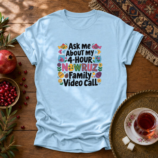 Nowruz Video Call Unisex T-Shirt - Light Blue