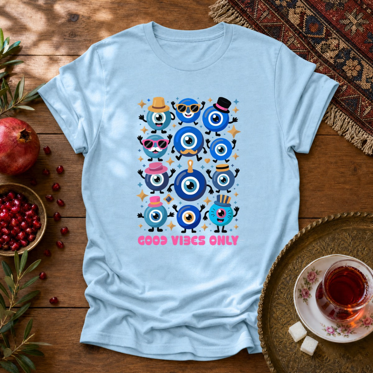 Good Vibes Only Unisex T-Shirt - Light Blue