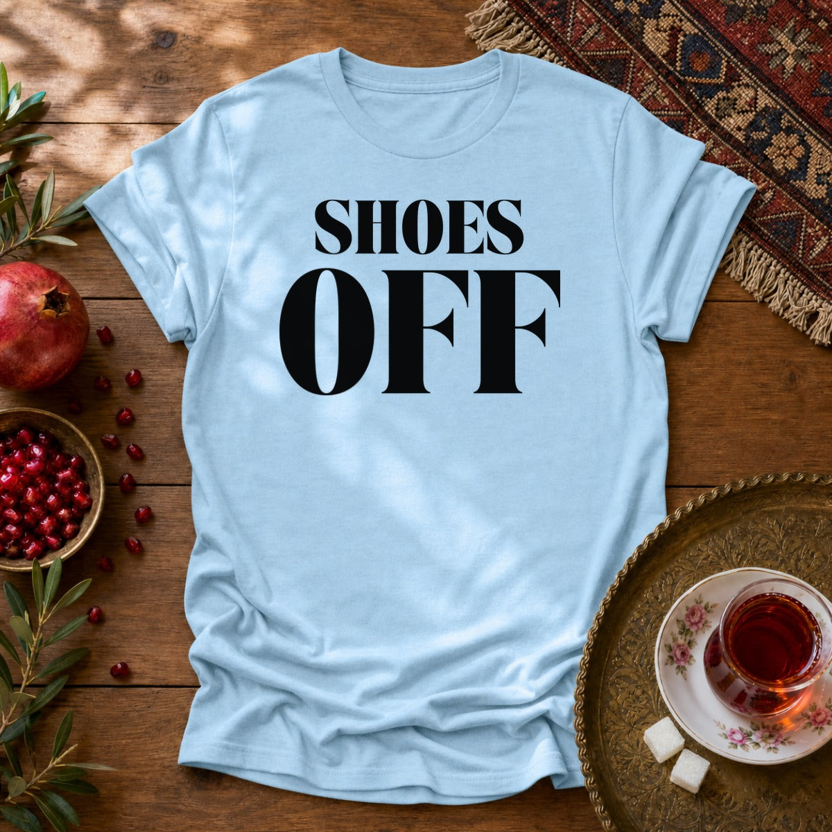 Shoes Off Unisex T-Shirt - Light Blue
