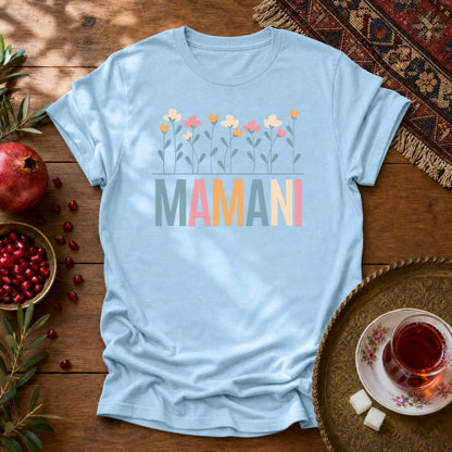 Mamani Floral Unisex T-Shirt - Light Blue