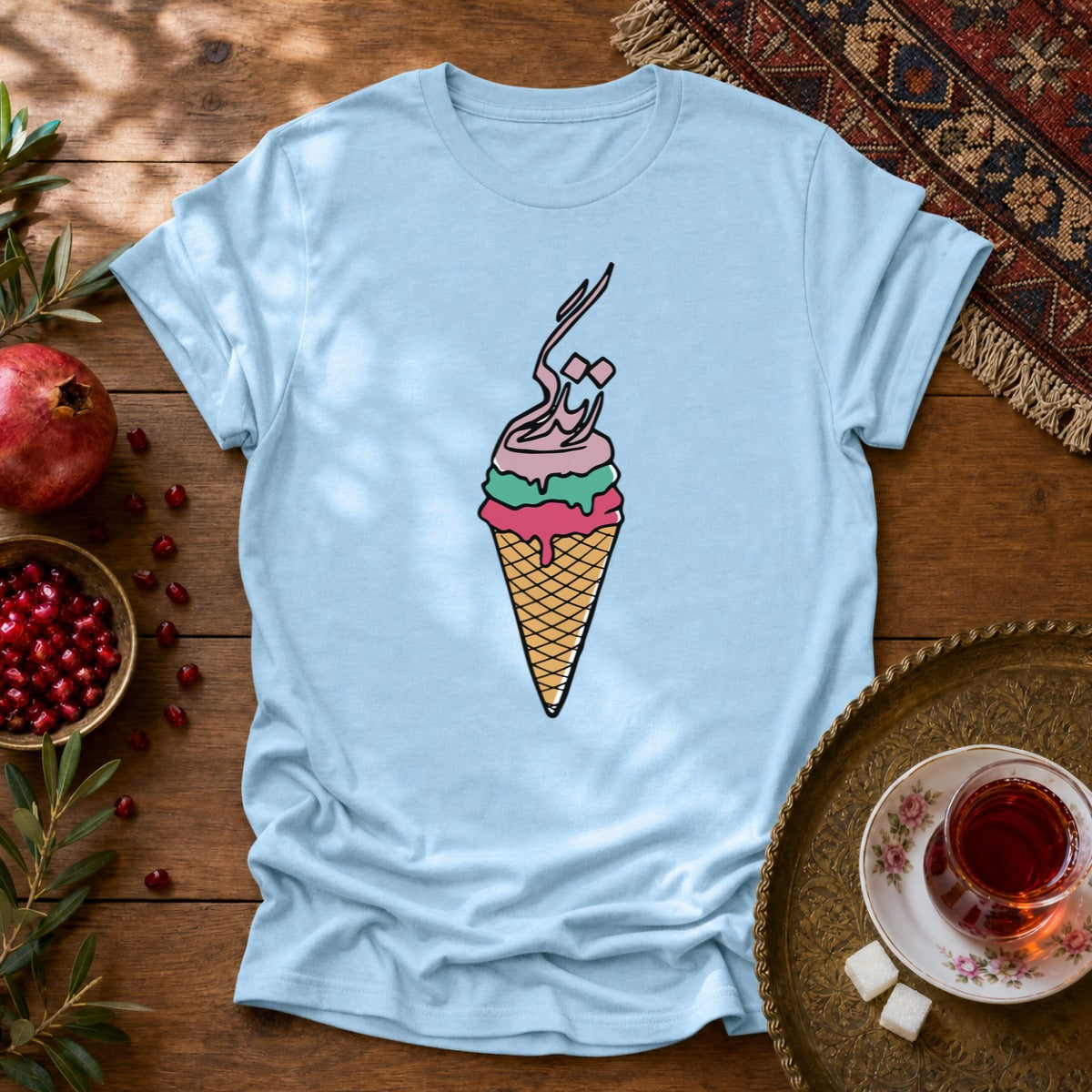 Life Ice Cream Unisex T-Shirt - Light Blue