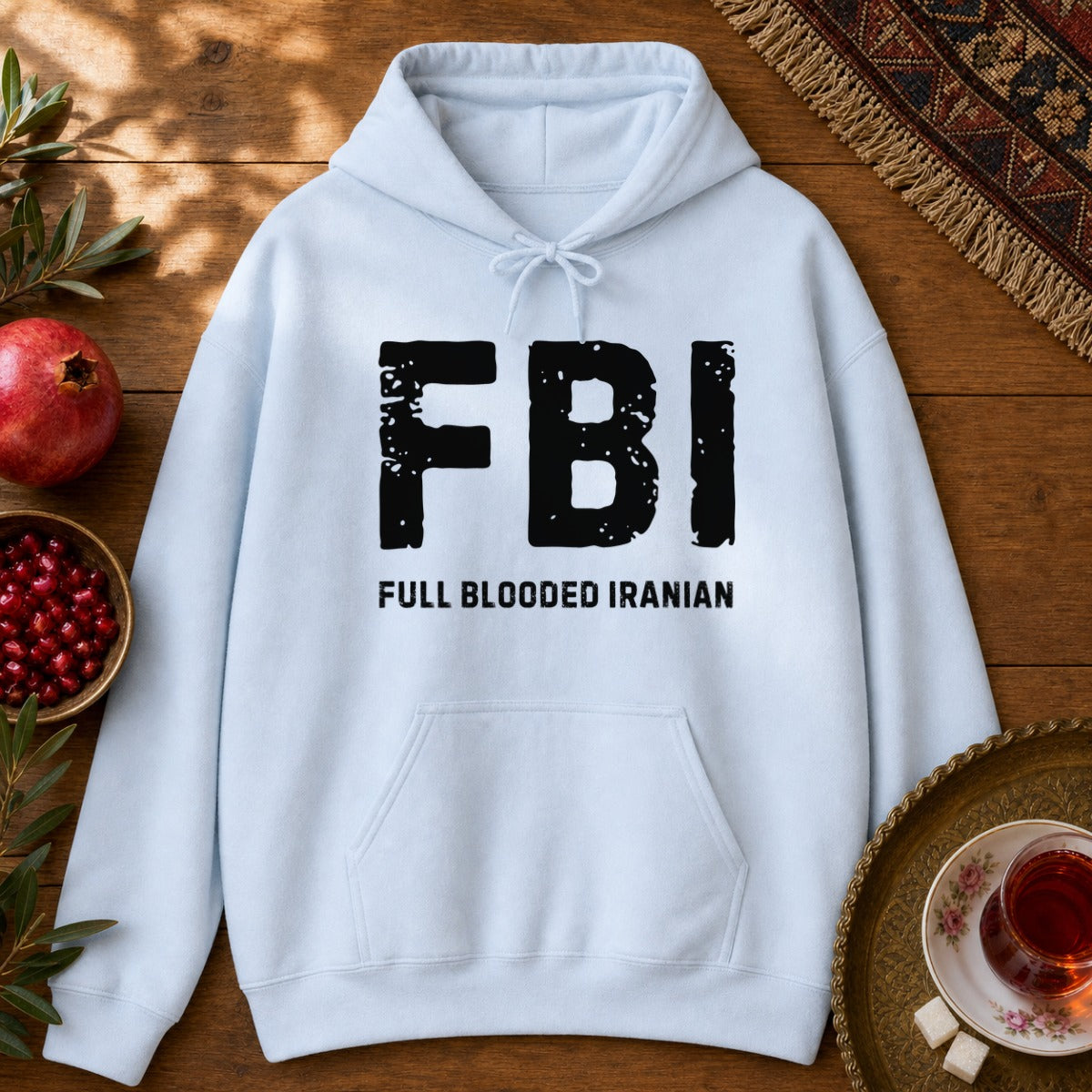 FBI Hoodie - Light Blue
