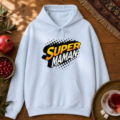 Super Maman Hoodie - Light Blue
