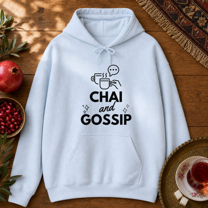 Chai and Gossip Hoodie - Light Blue