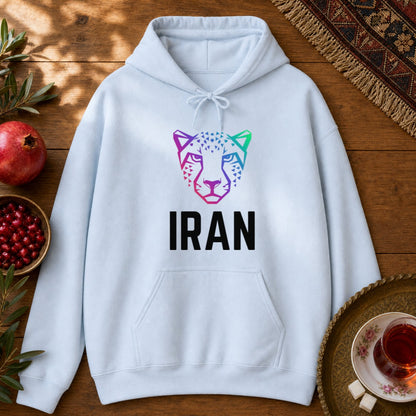 Persian Cheetah Hoodie - Light Blue