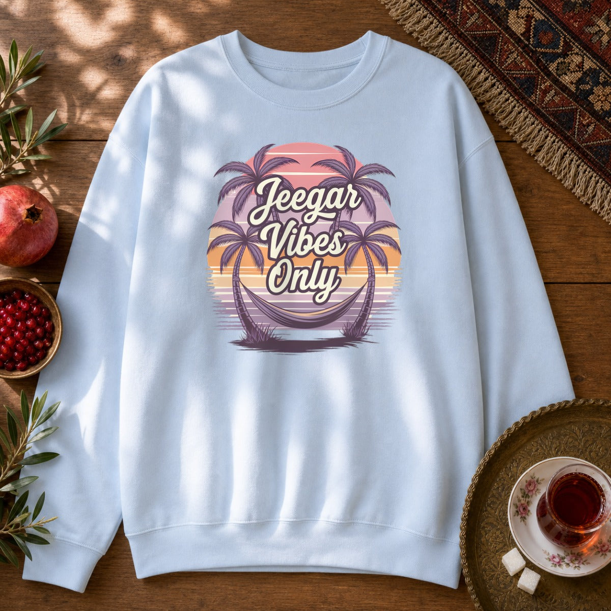 Jeegar Vibes Only Sweatshirt - Light Blue