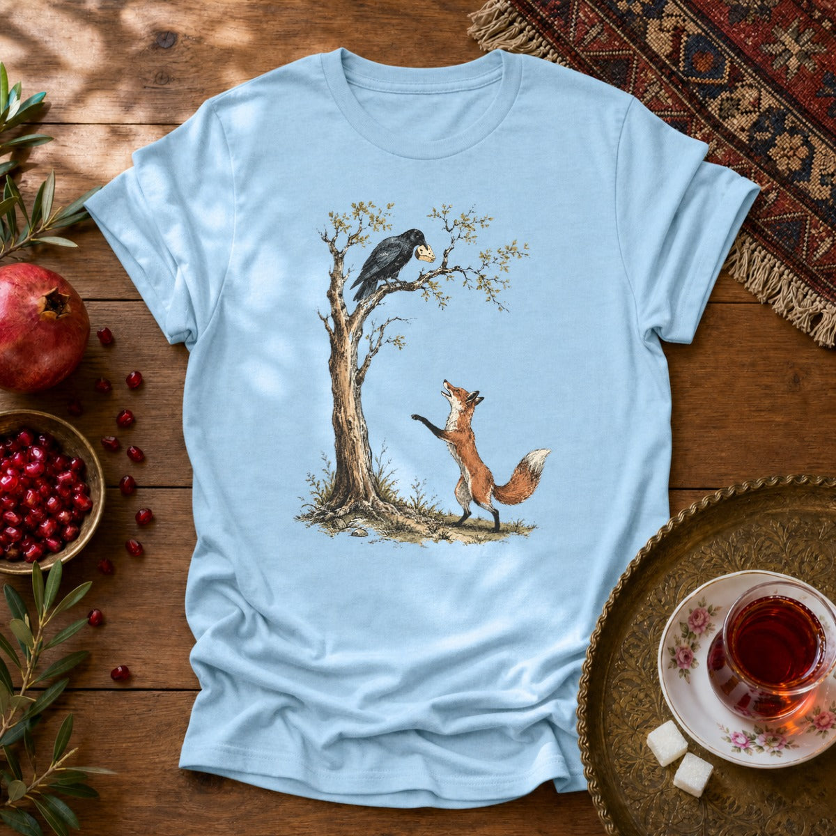 Roobah va Kalagh Unisex T-Shirt - Light Blue